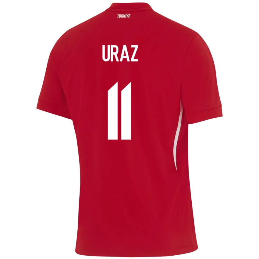 Mujer Camiseta Turquía Yağmur Uraz #11 Rojo 2ª Equipación 24-26 La Camisa México