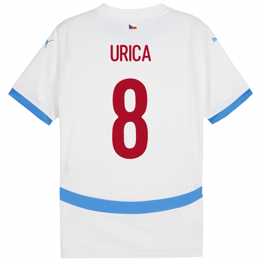 Mujer Camiseta Chequia Adam Urica #8 Blanco 2ª Equipación 24-26 La Camisa México