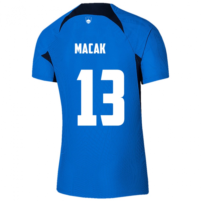 Mujer Camiseta Eslovenia Tian Macak #13 Azul 2ª Equipación 24-26 La Camisa México