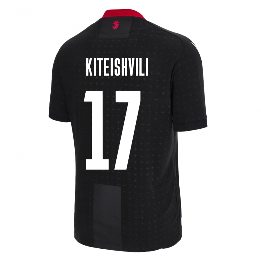 Mujer Camiseta Georgia Otar Kiteishvili #17 Negro 2ª Equipación 24-26 La Camisa México