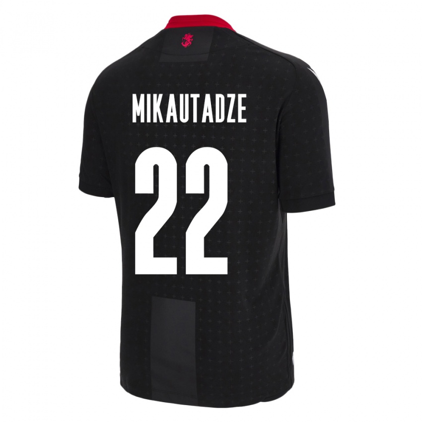 Mujer Camiseta Georgia Georges Mikautadze #22 Negro 2ª Equipación 24-26 La Camisa México