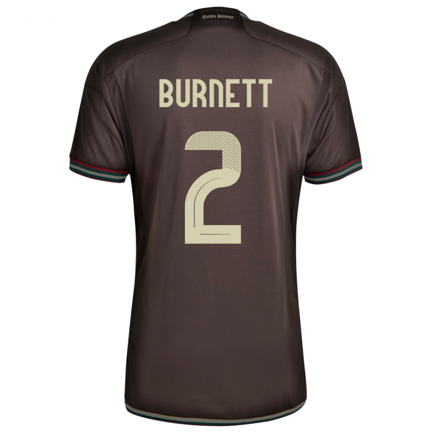 Mujer Camiseta Jamaica Theanna Burnett #2 Marrón Noche 2ª Equipación 24-26 La Camisa México