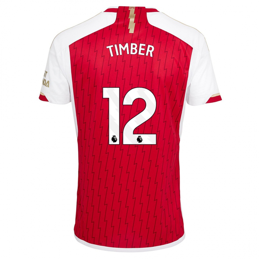 Niño Camiseta Jurrien Timber #12 Rojo 1ª Equipación 2023/24 La Camisa México