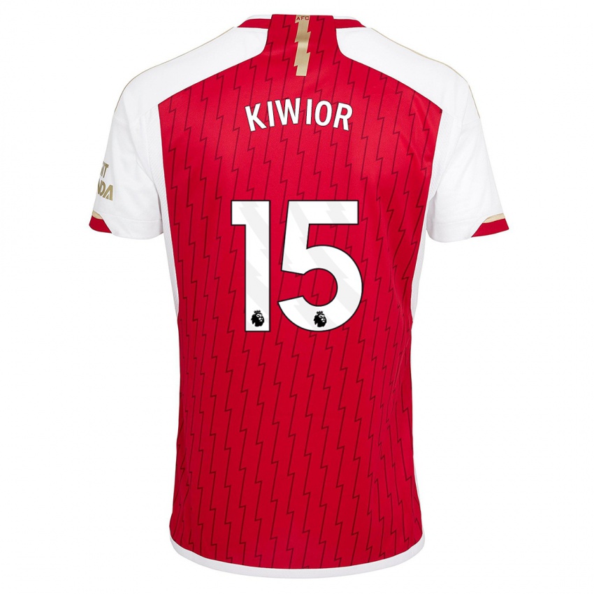 Niño Camiseta Jakub Kiwior #15 Rojo 1ª Equipación 2023/24 La Camisa México