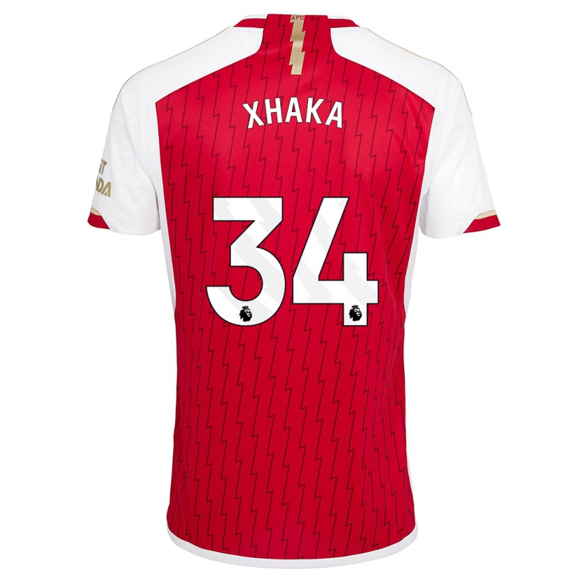 Niño Camiseta Granit Xhaka #34 Rojo 1ª Equipación 2023/24 La Camisa México