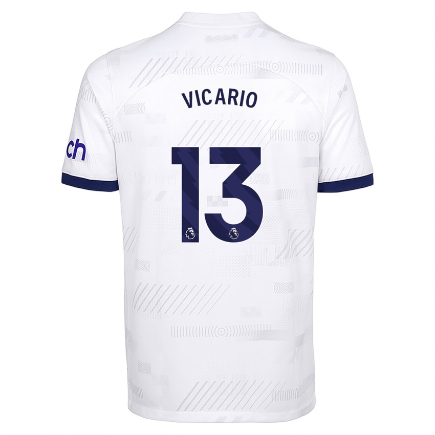 Niño Camiseta Guglielmo Vicario #13 Blanco 1ª Equipación 2023/24 La Camisa México