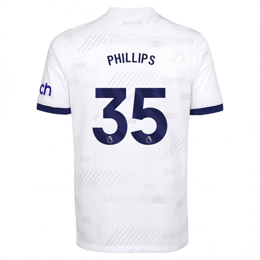 Niño Camiseta Ashley Phillips #35 Blanco 1ª Equipación 2023/24 La Camisa México