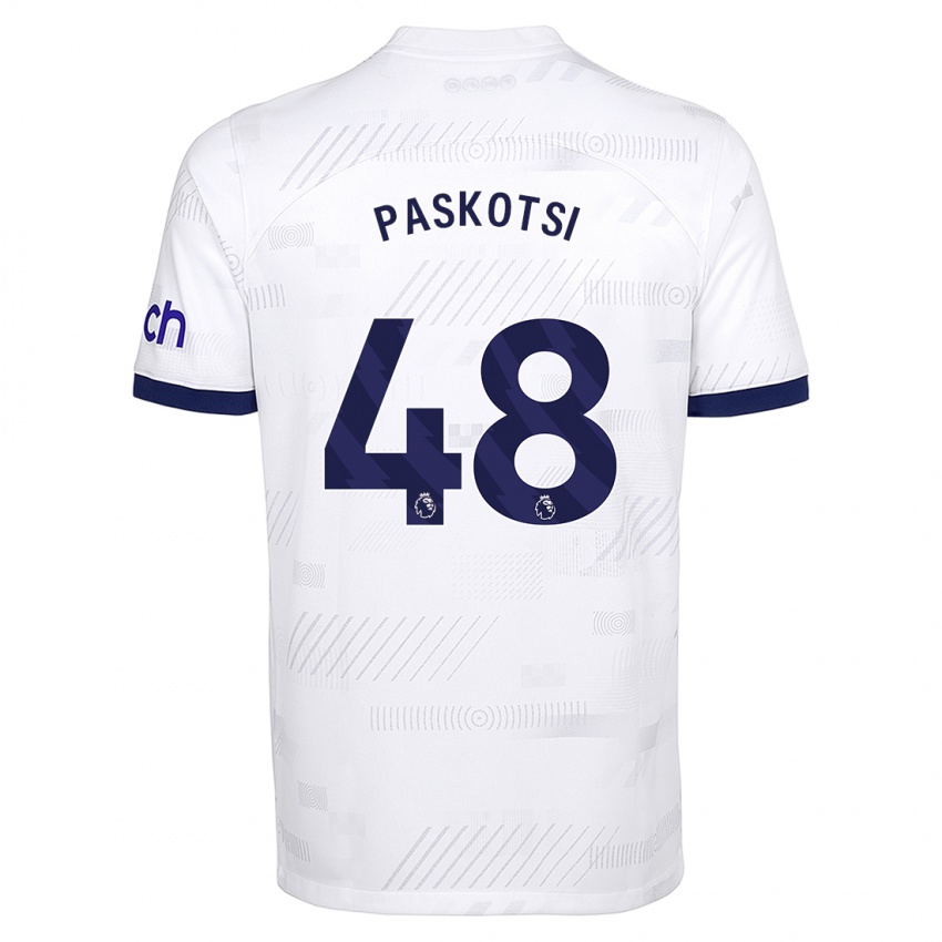 Niño Camiseta Maksim Paskotsi #48 Blanco 1ª Equipación 2023/24 La Camisa México