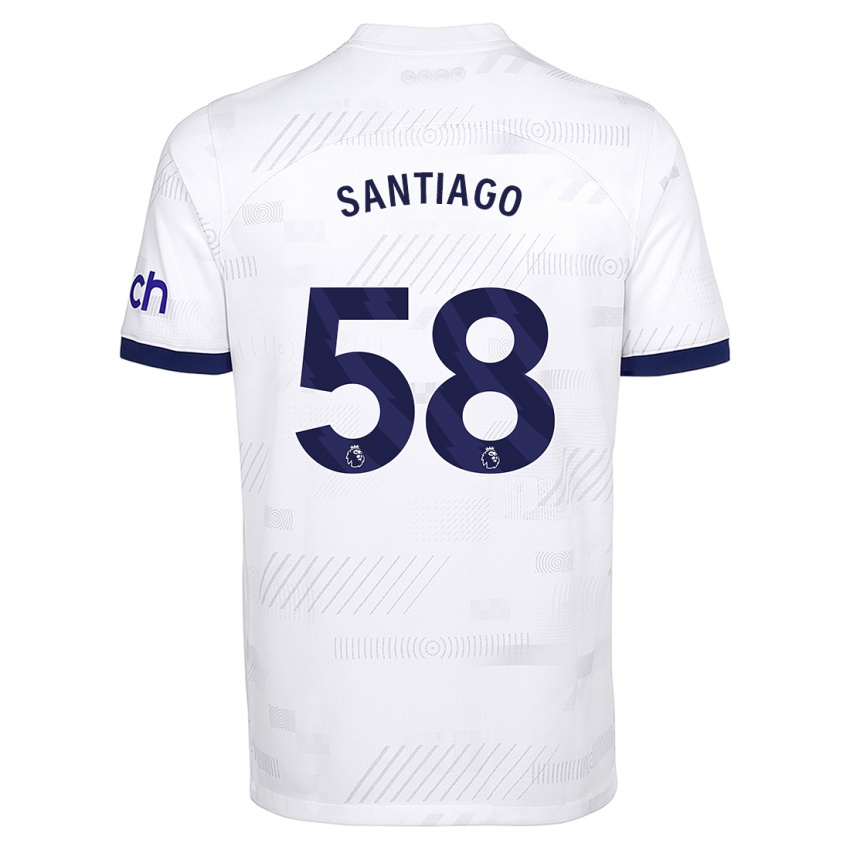 Niño Camiseta Yago Santiago #58 Blanco 1ª Equipación 2023/24 La Camisa México