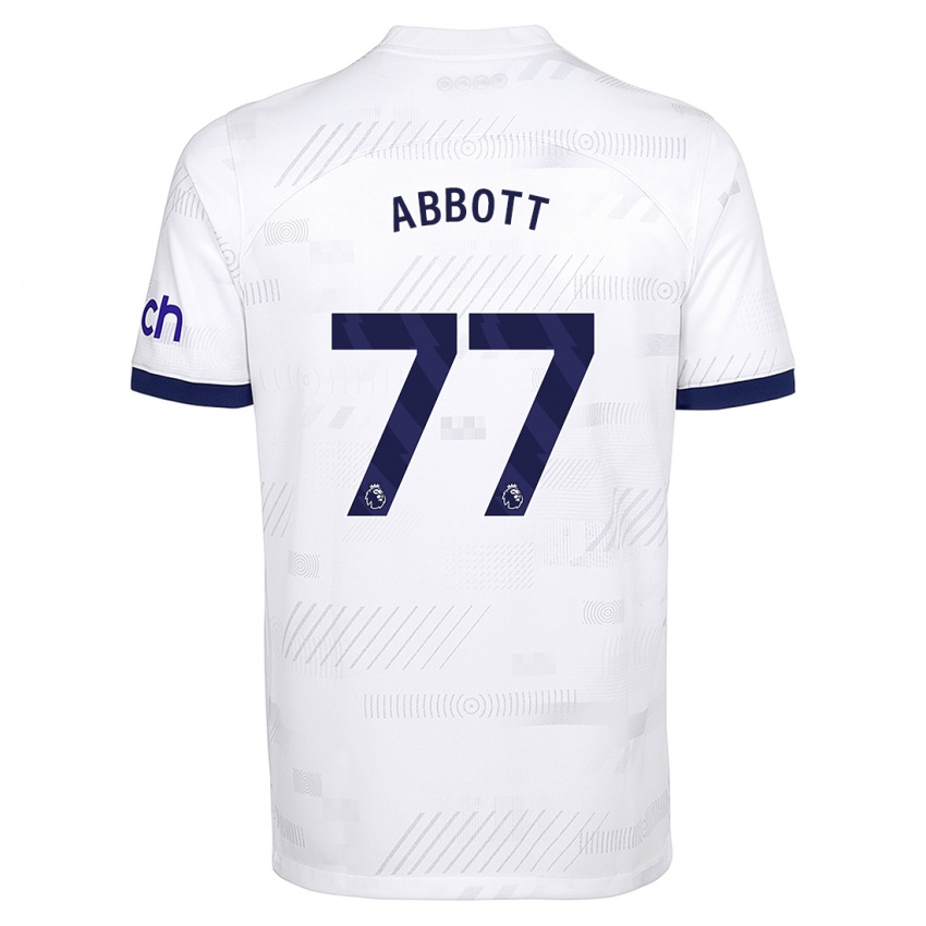 Niño Camiseta George Abbott #77 Blanco 1ª Equipación 2023/24 La Camisa México