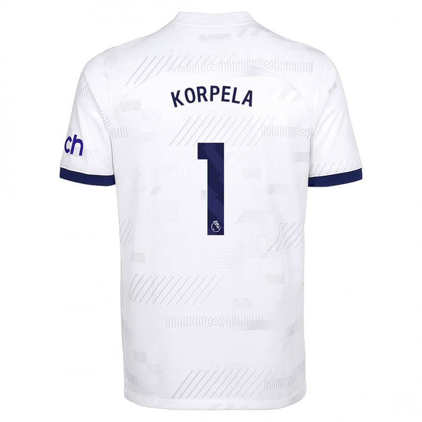 Niño Camiseta Tinja-Riikka Korpela #1 Blanco 1ª Equipación 2023/24 La Camisa México