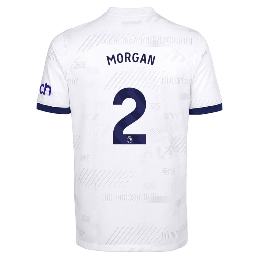 Niño Camiseta Esther Morgan #2 Blanco 1ª Equipación 2023/24 La Camisa México