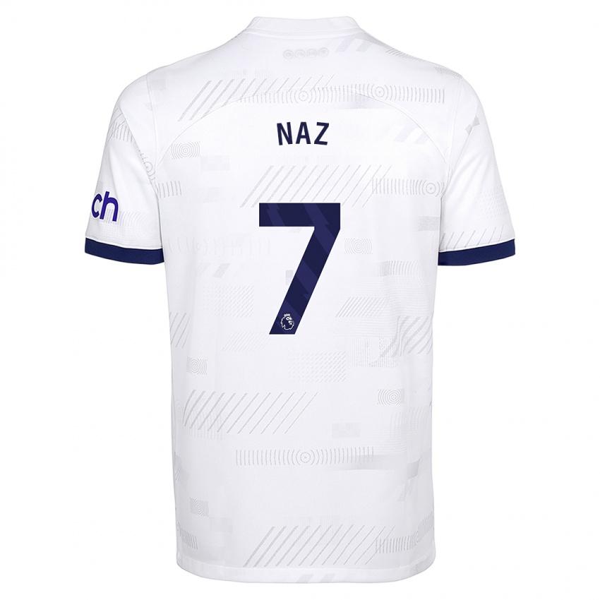 Niño Camiseta Jessica Naz #7 Blanco 1ª Equipación 2023/24 La Camisa México