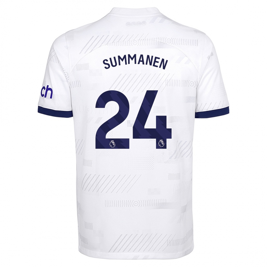 Niño Camiseta Eveliina Summanen #24 Blanco 1ª Equipación 2023/24 La Camisa México