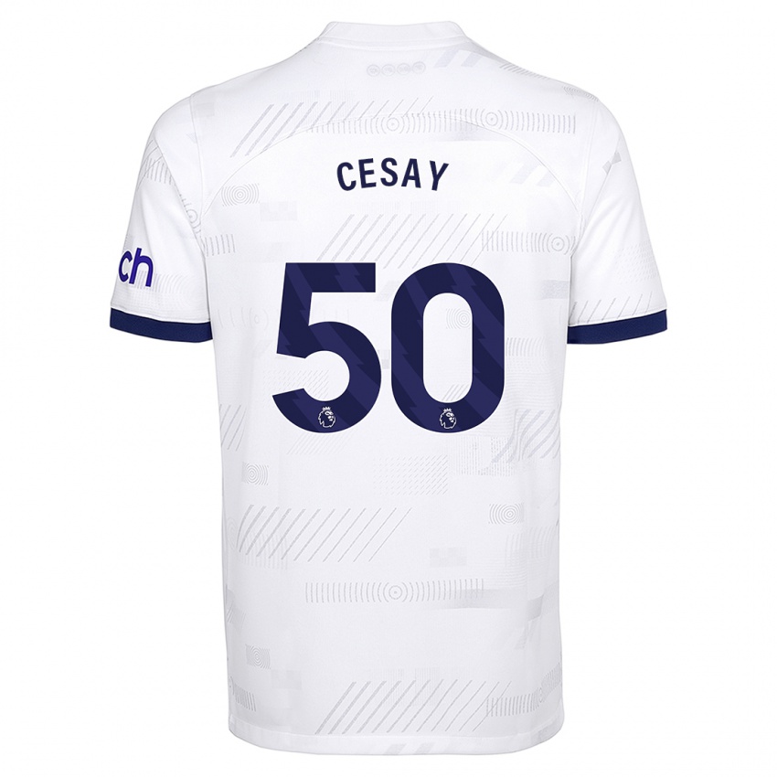 Niño Camiseta Kallum Cesay #50 Blanco 1ª Equipación 2023/24 La Camisa México