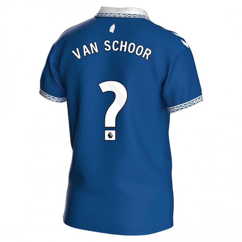 Niño Camiseta Joshua Van Schoor #0 Azul Real 1ª Equipación 2023/24 La Camisa México