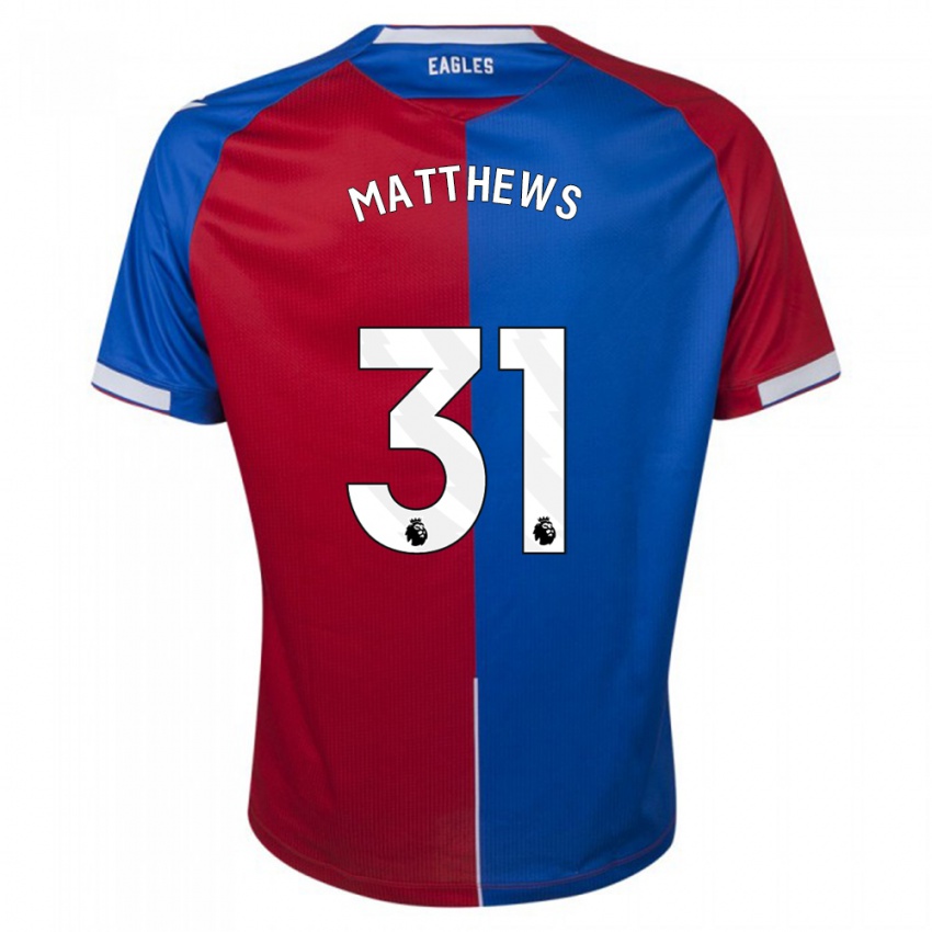 Niño Camiseta Remi Matthews #31 Rojo Azul 1ª Equipación 2023/24 La Camisa México