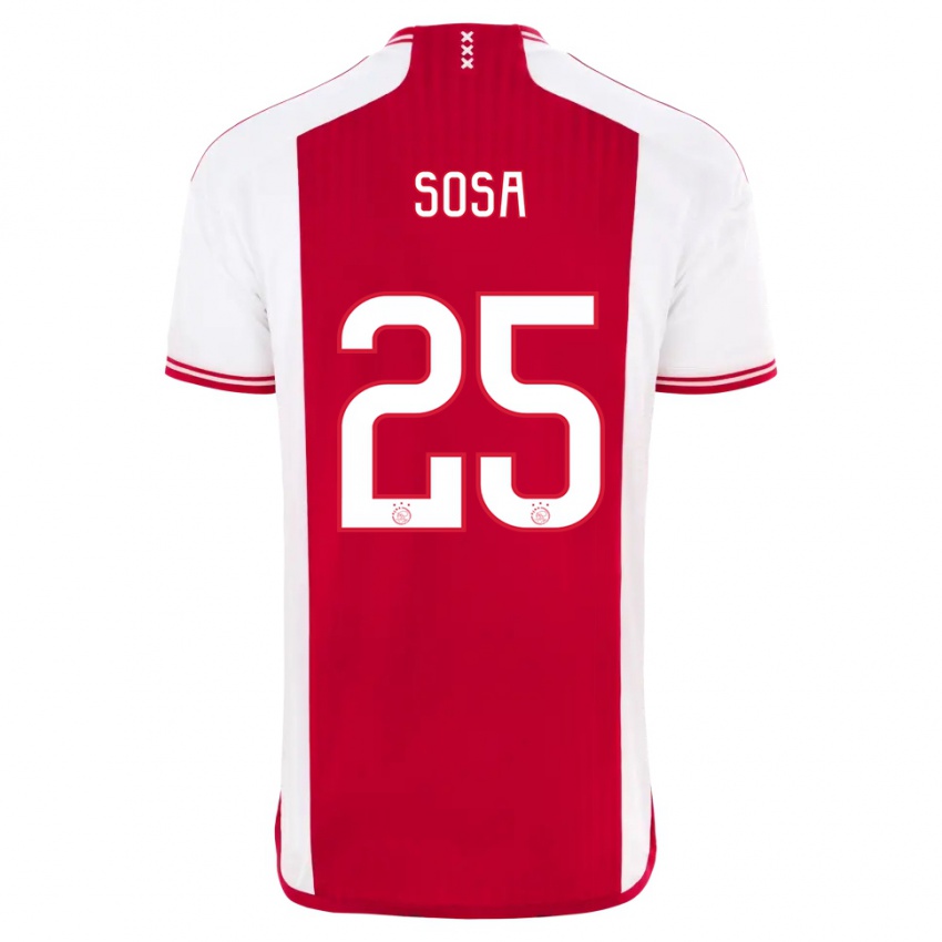 Niño Camiseta Borna Sosa #25 Rojo Blanco 1ª Equipación 2023/24 La Camisa México