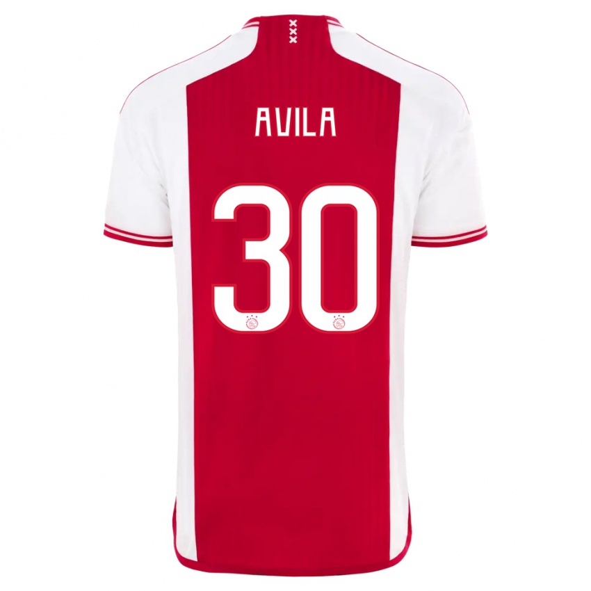 Niño Camiseta Gastón Ávila #30 Rojo Blanco 1ª Equipación 2023/24 La Camisa México