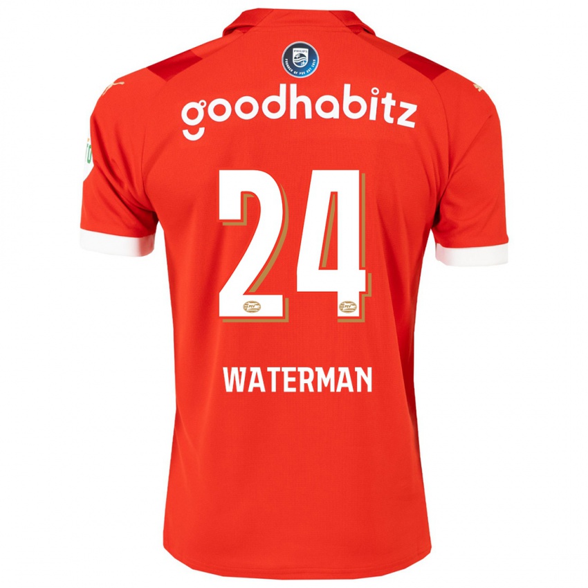 Niño Camiseta Boy Waterman #24 Rojo 1ª Equipación 2023/24 La Camisa México