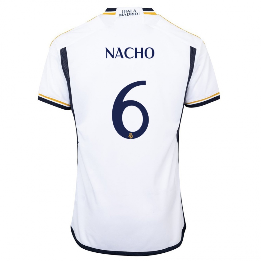 Niño Camiseta Nacho Fernandez #6 Blanco 1ª Equipación 2023/24 La Camisa México