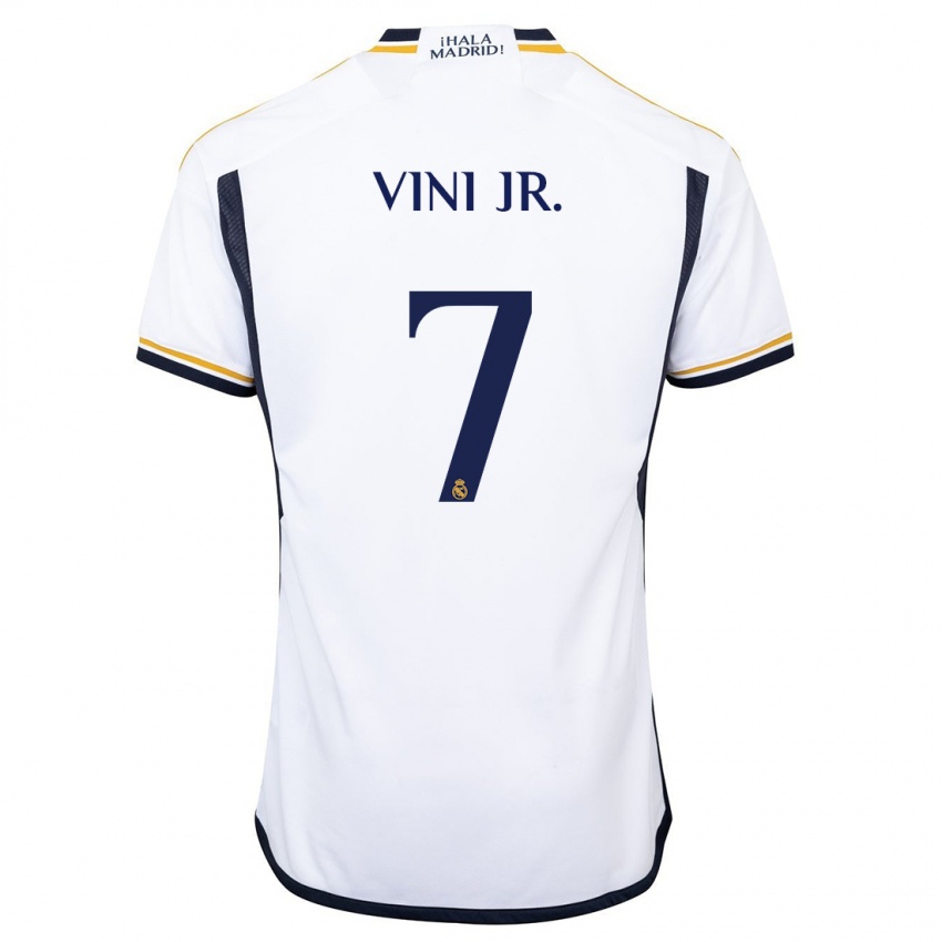Niño Camiseta Vinicius Junior #7 Blanco 1ª Equipación 2023/24 La Camisa México