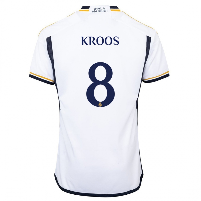 Niño Camiseta Toni Kroos #8 Blanco 1ª Equipación 2023/24 La Camisa México
