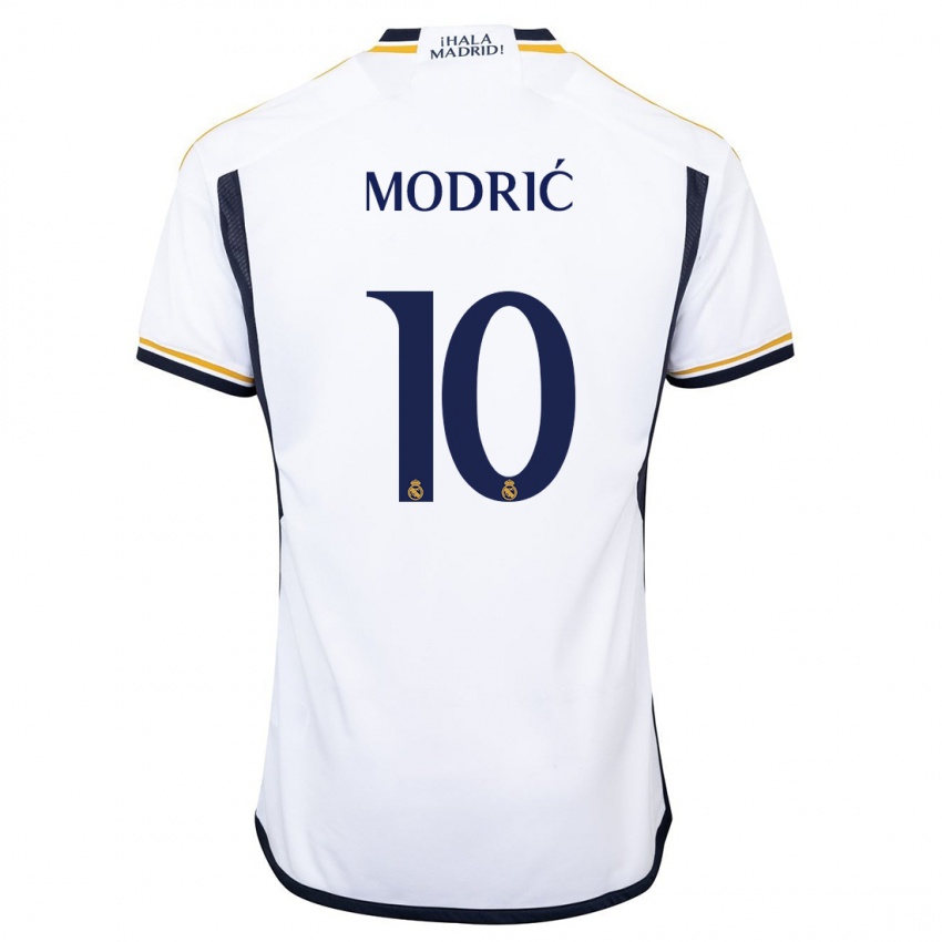 Niño Camiseta Luka Modric #10 Blanco 1ª Equipación 2023/24 La Camisa México