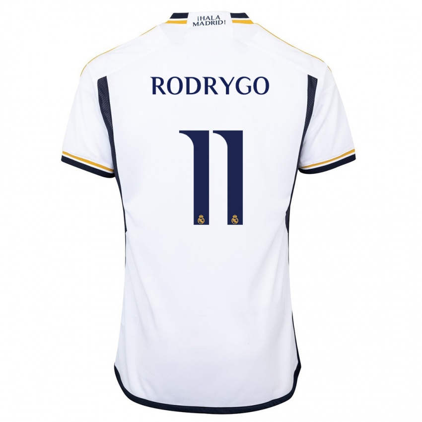 Niño Camiseta Rodrygo #11 Blanco 1ª Equipación 2023/24 La Camisa México