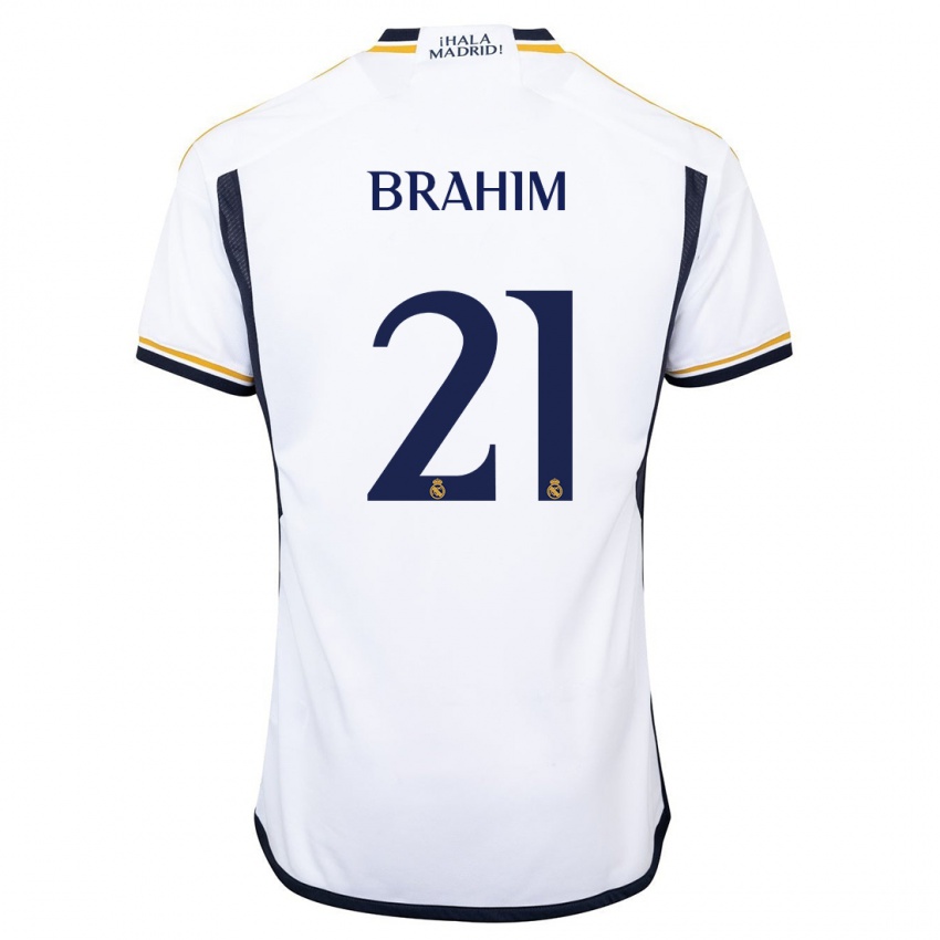 Niño Camiseta Brahim Diaz #21 Blanco 1ª Equipación 2023/24 La Camisa México