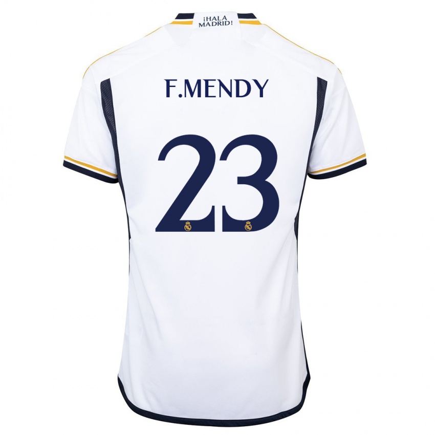 Niño Camiseta Ferland Mendy #23 Blanco 1ª Equipación 2023/24 La Camisa México