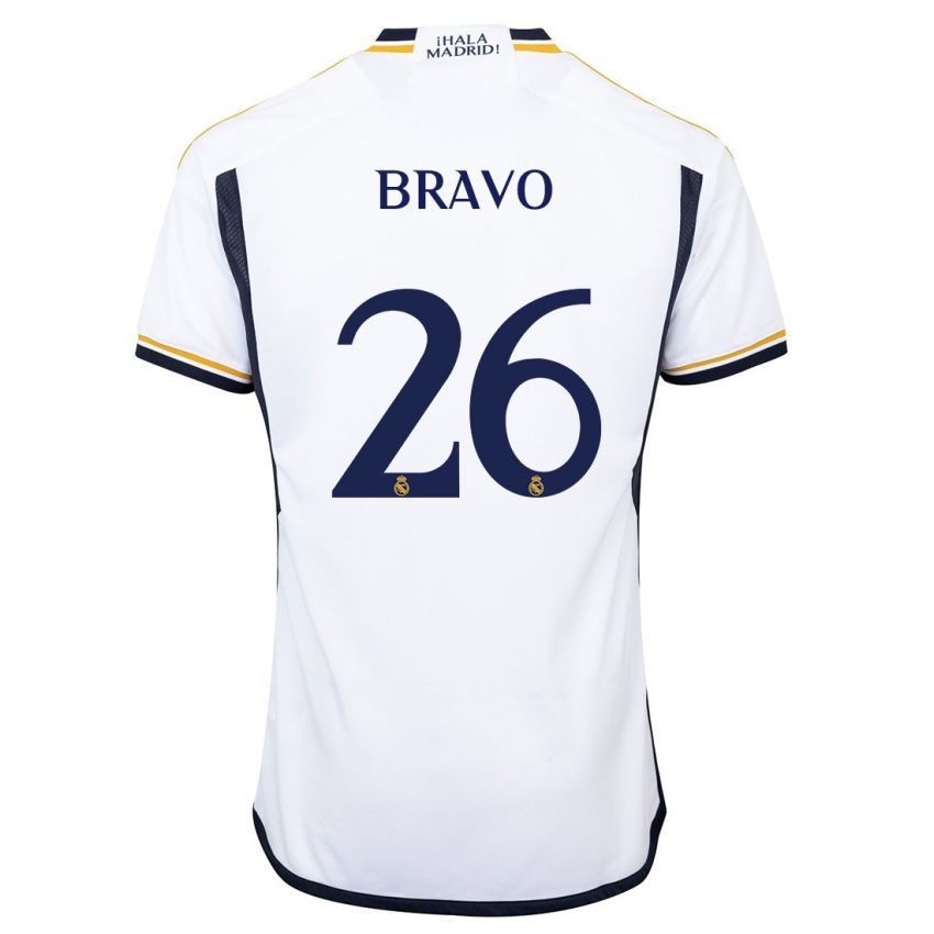 Niño Camiseta Iker Bravo #26 Blanco 1ª Equipación 2023/24 La Camisa México