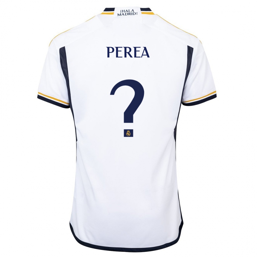 Niño Camiseta Cristian Perea #0 Blanco 1ª Equipación 2023/24 La Camisa México