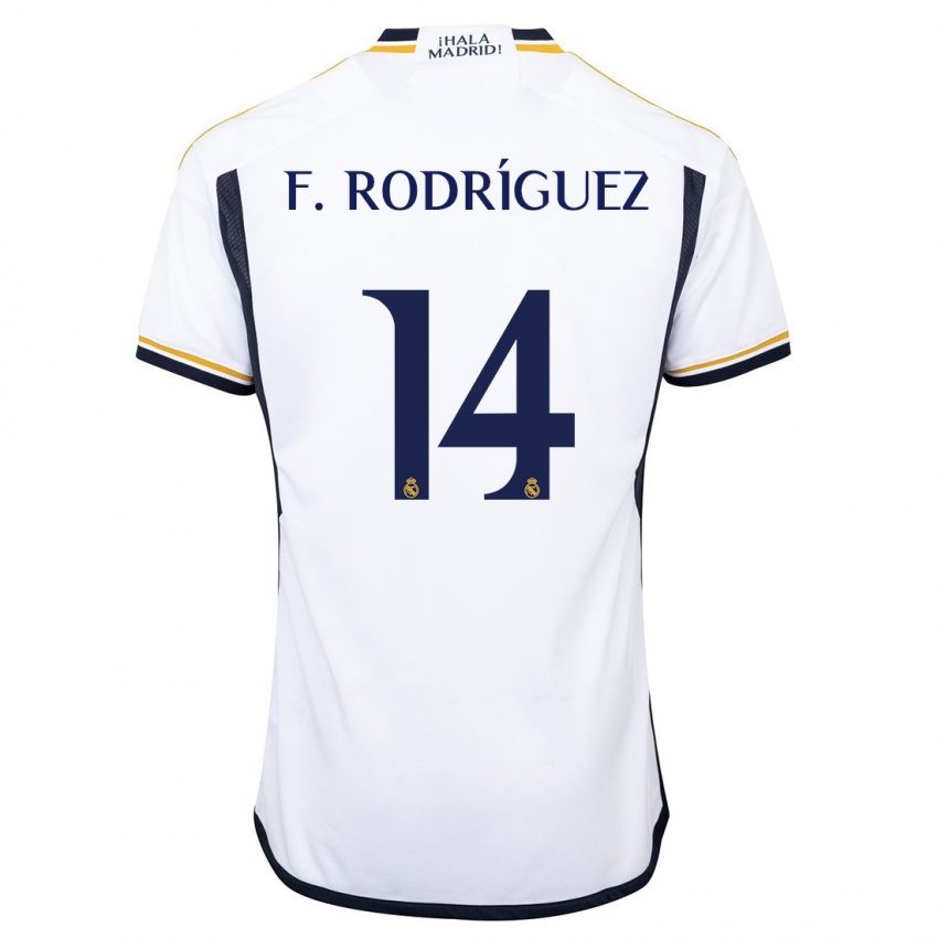 Niño Camiseta Fer Rodríguez #14 Blanco 1ª Equipación 2023/24 La Camisa México