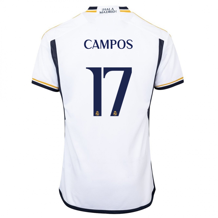 Niño Camiseta Andrés Campos #17 Blanco 1ª Equipación 2023/24 La Camisa México