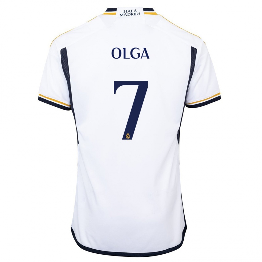 Niño Camiseta Olga Carmona #7 Blanco 1ª Equipación 2023/24 La Camisa México
