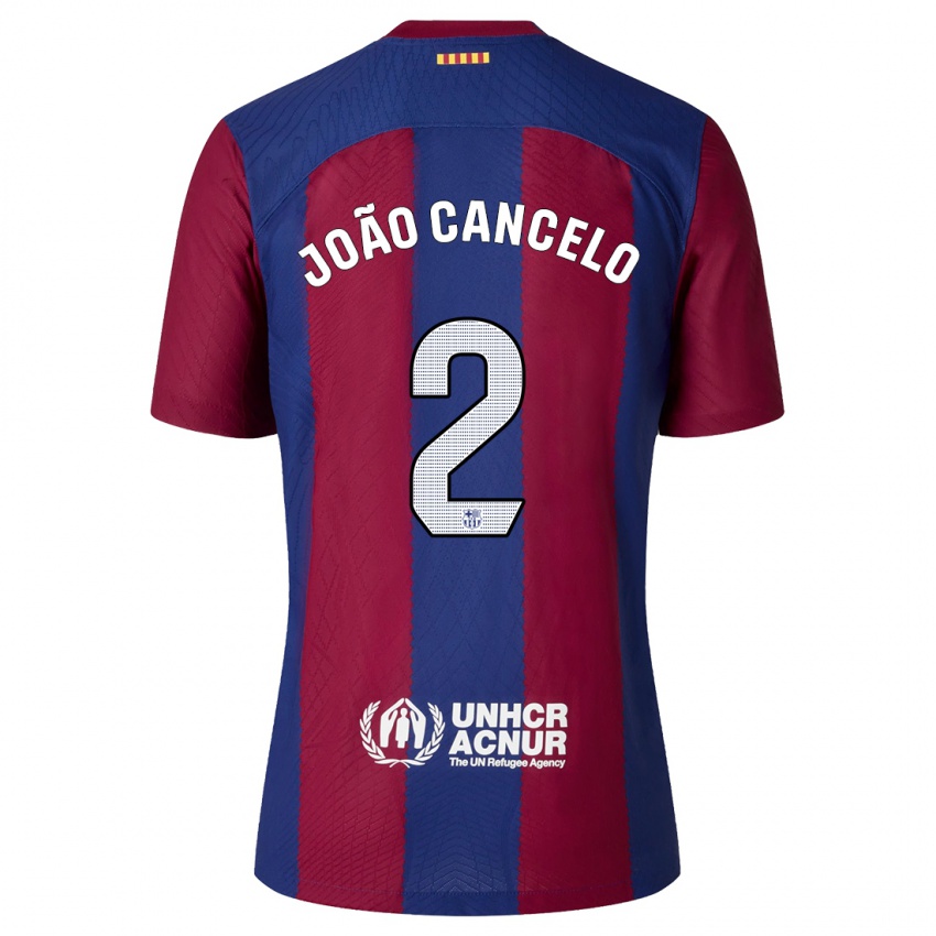 Niño Camiseta Joao Cancelo #2 Rojo Azul 1ª Equipación 2023/24 La Camisa México