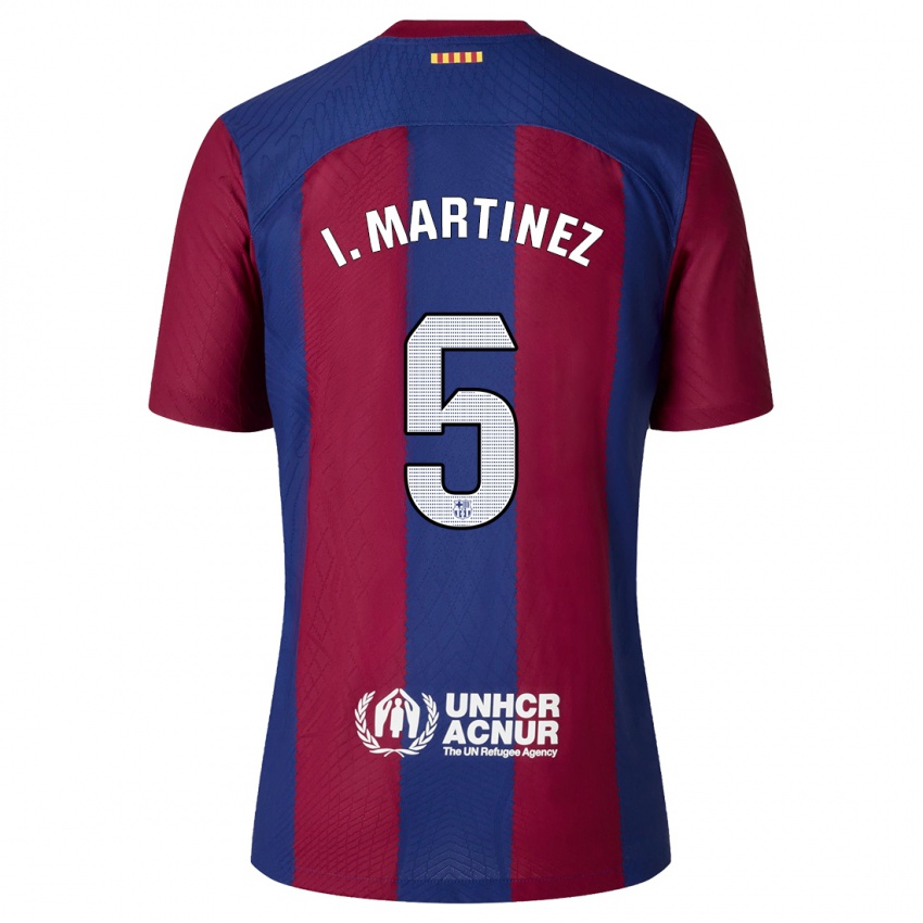 Niño Camiseta Iñigo Martínez #5 Rojo Azul 1ª Equipación 2023/24 La Camisa México