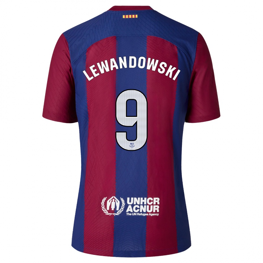 Niño Camiseta Robert Lewandowski #9 Rojo Azul 1ª Equipación 2023/24 La Camisa México