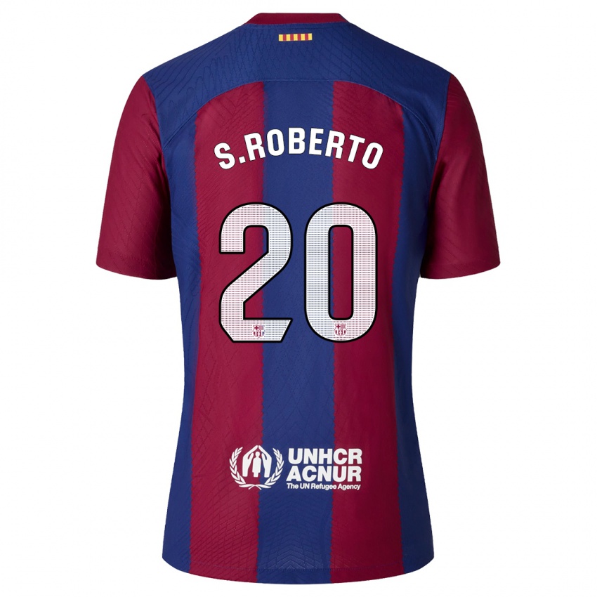 Niño Camiseta Sergi Roberto #20 Rojo Azul 1ª Equipación 2023/24 La Camisa México