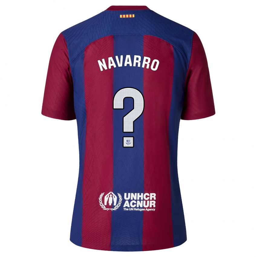 Niño Camiseta Albert Navarro #0 Rojo Azul 1ª Equipación 2023/24 La Camisa México