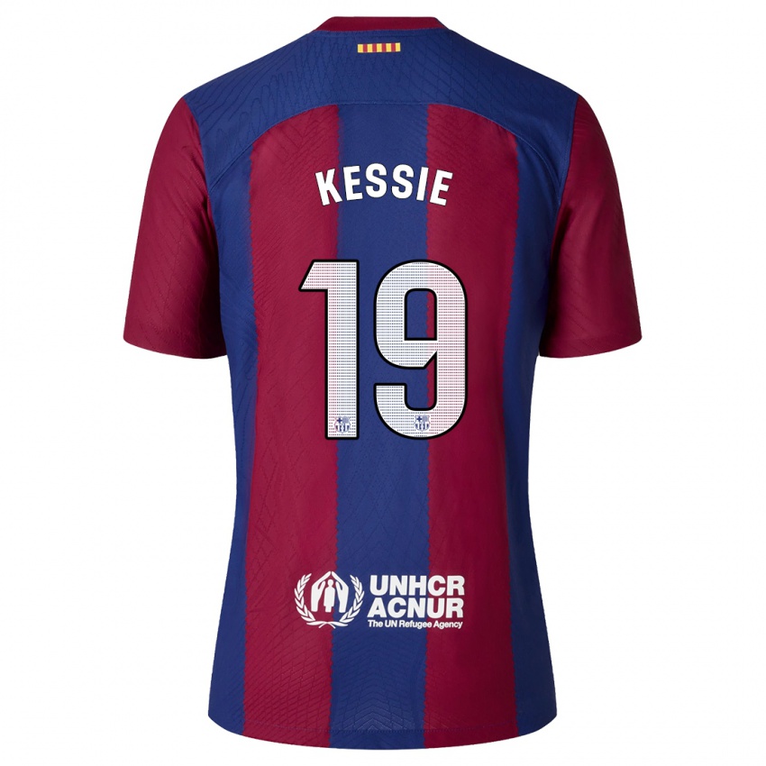 Niño Camiseta Franck Kessie #19 Rojo Azul 1ª Equipación 2023/24 La Camisa México