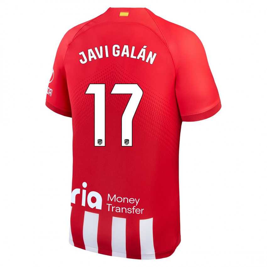 Niño Camiseta Javi Galán #17 Rojo Blanco 1ª Equipación 2023/24 La Camisa México