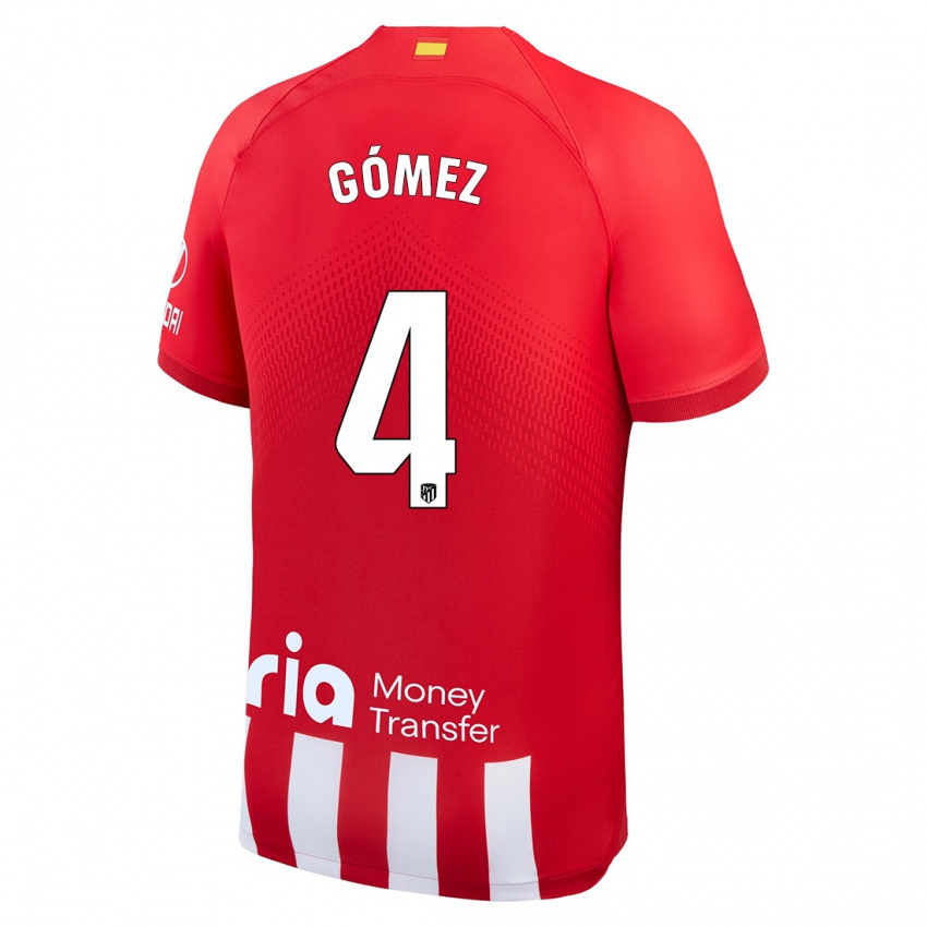 Niño Camiseta Mariano Gómez #4 Rojo Blanco 1ª Equipación 2023/24 La Camisa México