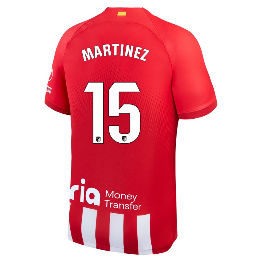 Niño Camiseta Daniel Martinez #15 Rojo Blanco 1ª Equipación 2023/24 La Camisa México