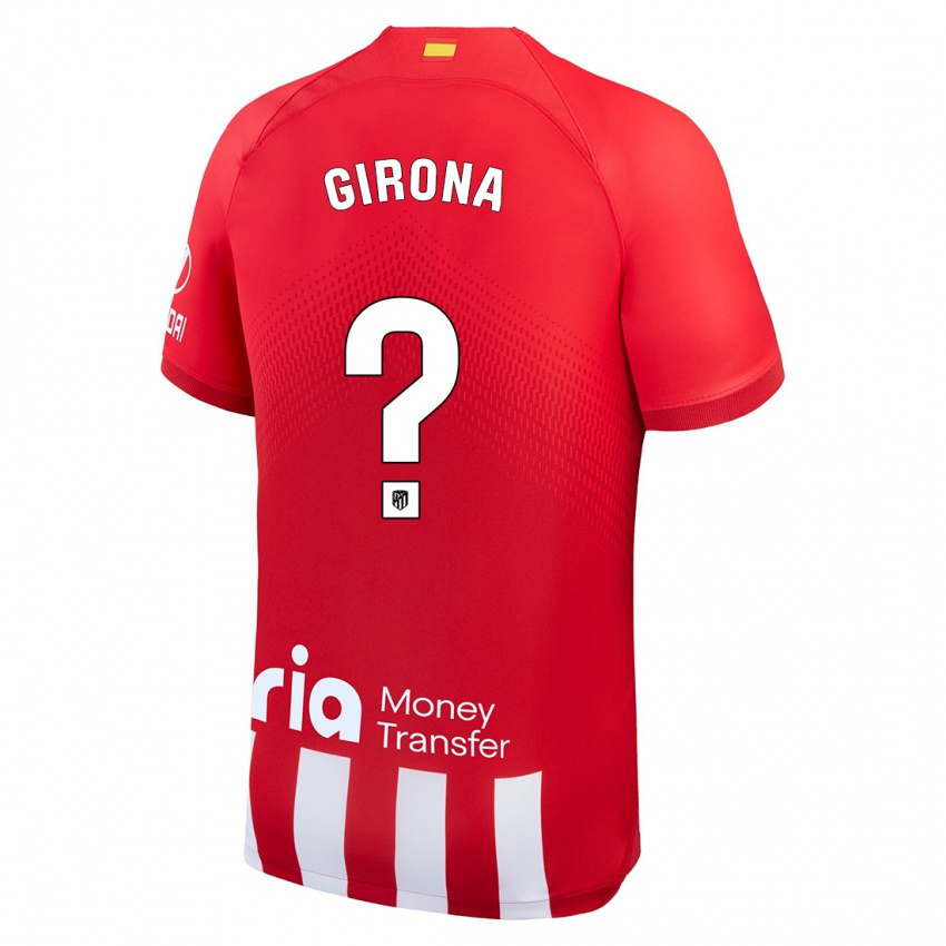 Niño Camiseta Raúl Girona #0 Rojo Blanco 1ª Equipación 2023/24 La Camisa México