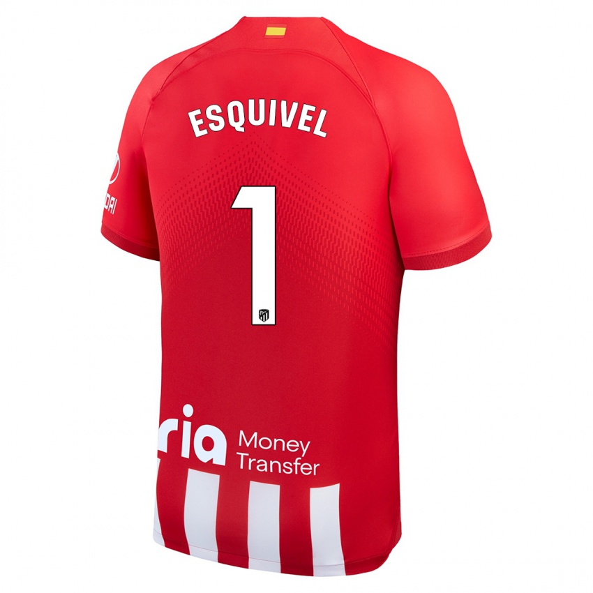 Niño Camiseta Salvi Esquivel #1 Rojo Blanco 1ª Equipación 2023/24 La Camisa México