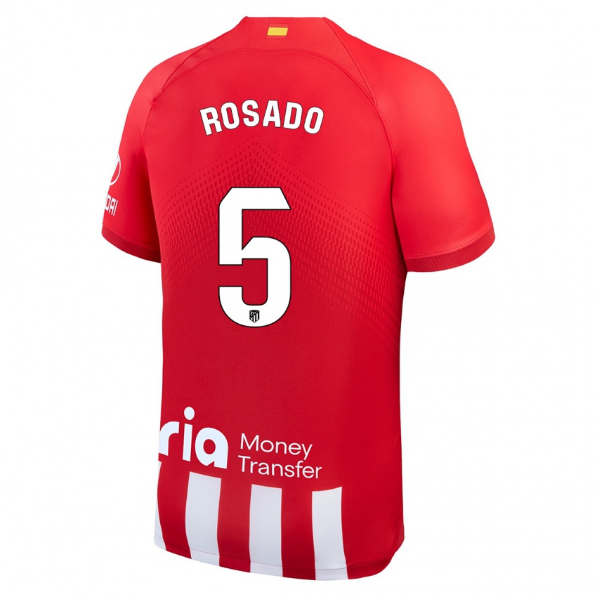 Niño Camiseta Diego Rosado #5 Rojo Blanco 1ª Equipación 2023/24 La Camisa México