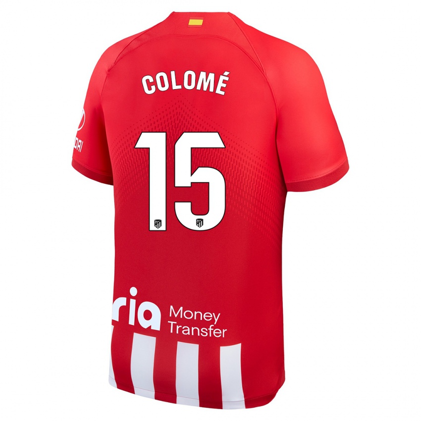 Niño Camiseta Jan Colomé #15 Rojo Blanco 1ª Equipación 2023/24 La Camisa México