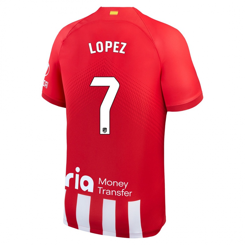 Niño Camiseta Maitane Lopez #7 Rojo Blanco 1ª Equipación 2023/24 La Camisa México